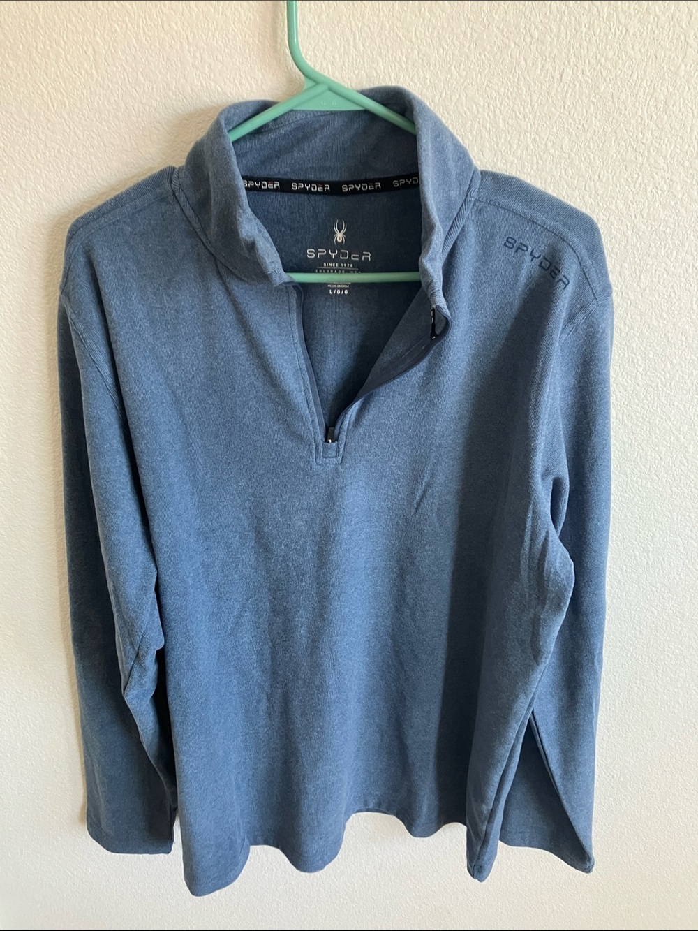 Spyder Men's Quarter-Zip Pullover - Slate Blue